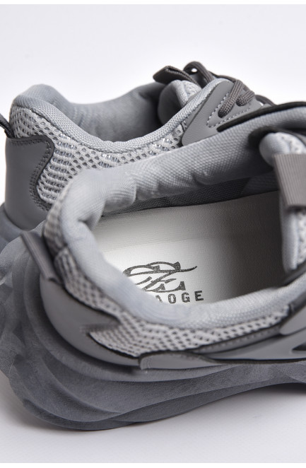 Кроссовки мужские серого цвета на шнуровке 177249L