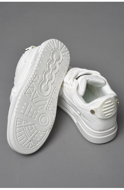Кросівки чоловічі білого кольору на шнурівці 177273L