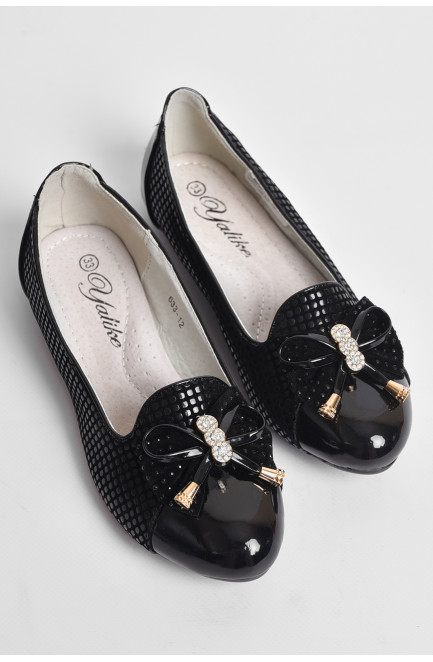 Туфлі дитячі для дівчинки чорного кольору 177307L