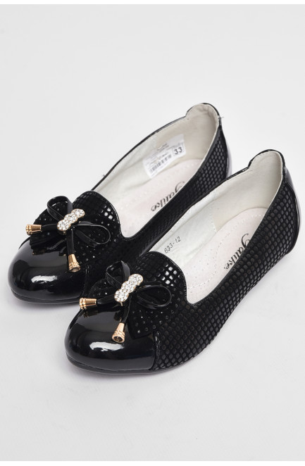 Туфлі дитячі для дівчинки чорного кольору 177307L