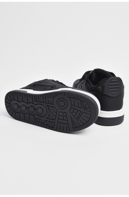 Кросівки чоловічі чорного кольору на шнурівці 177383L