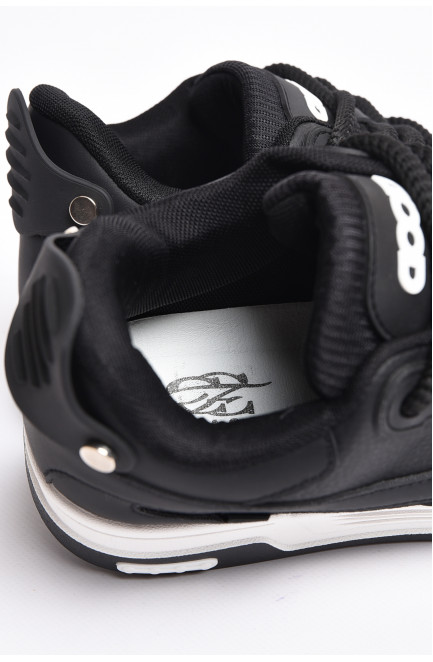 Кросівки чоловічі чорного кольору на шнурівці 177383L