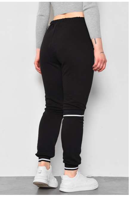 Спортивні штани жіночі чорного кольору 177481L