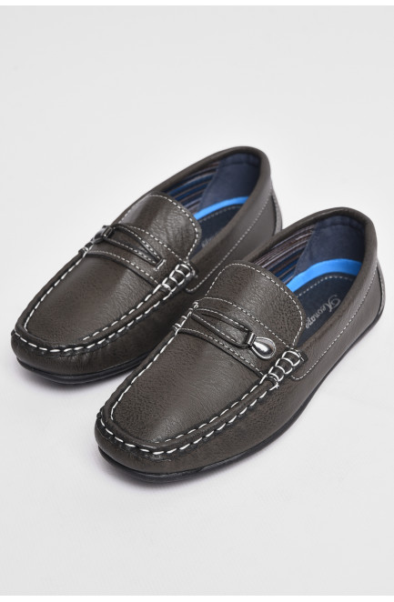 Туфли детские для мальчика серого цвета 177590L