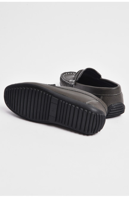 Туфли детские для мальчика серого цвета 177590L