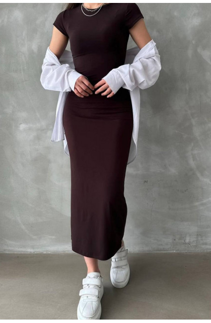 Платье женское темно-коричнивого цвета 177769L