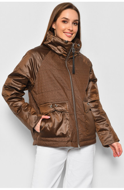 Куртка женская демисезонная коричневого цвета 178111L