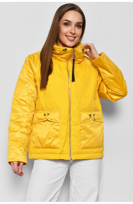 Куртка женская демисезонная желтого цвета 178115L