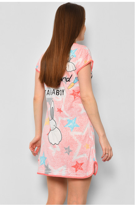 Ночная рубашка женская розового цвета с рисунком 178146L