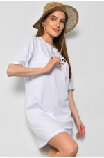 Жіноча туніка з тканини лакоста білого кольору. 178202L