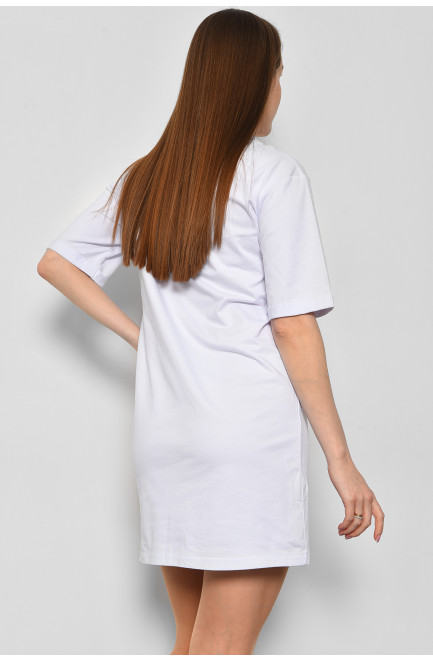 Жіноча туніка з тканини лакоста білого кольору. 178205L