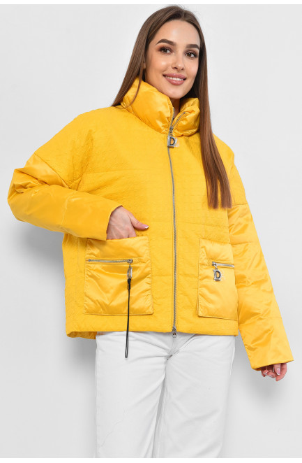 Куртка жіноча демісезонна жовтого кольору 178246L