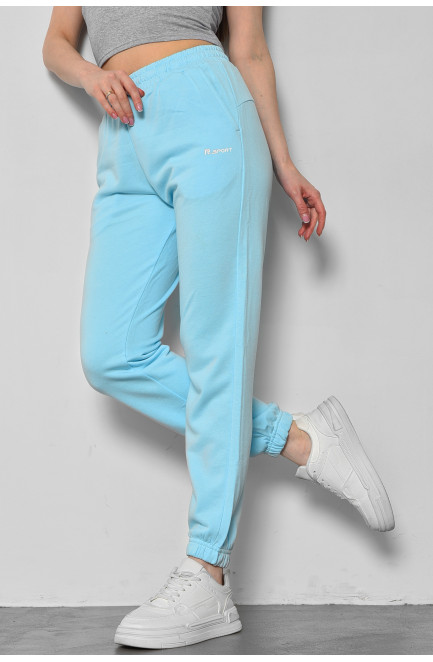 Спортивные штаны женские голубого цвета 178356L