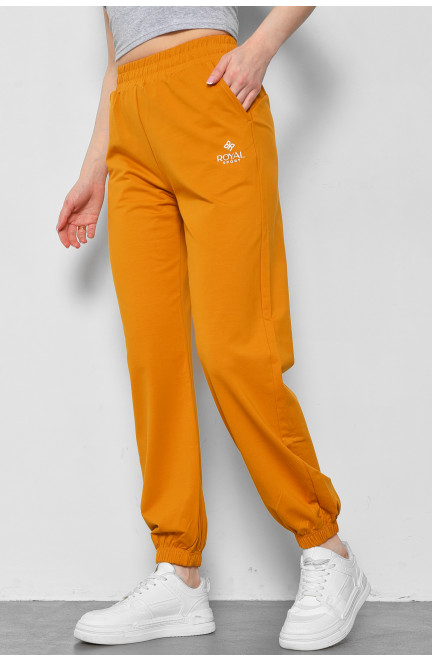 Спортивні штани жіночі гірчичного кольору 178357L