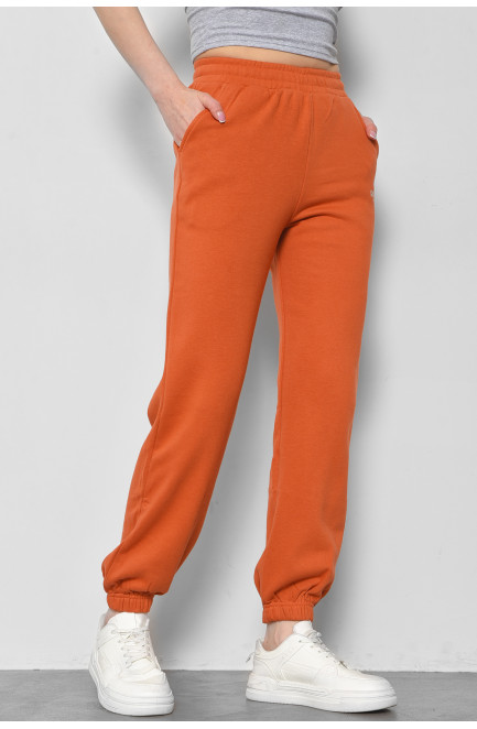 Спортивні штани жіночі теракотового кольору 178360L