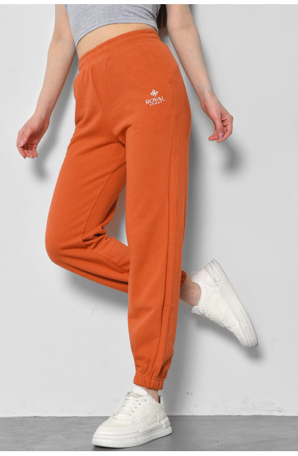 Спортивні штани жіночі теракотового кольору 178360L