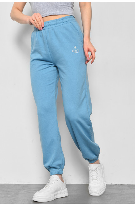 Спортивные штаны женские голубого цвета 178362L
