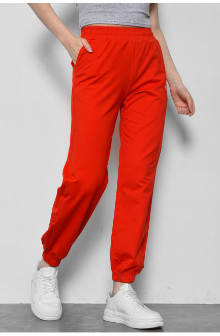 Спортивные штаны женские красного цвета 178365L