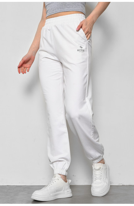 Спортивные штаны женские белого цвета 178366L