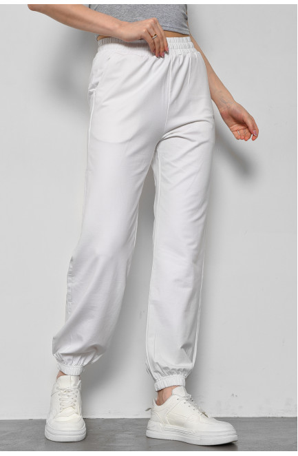 Спортивні штани жіночі білого кольору 178366L