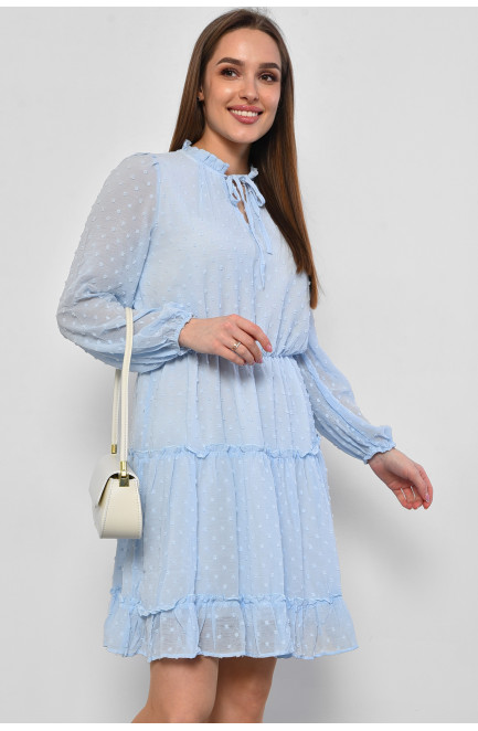 Платье женское шифоновое  голубого цвета 178469L