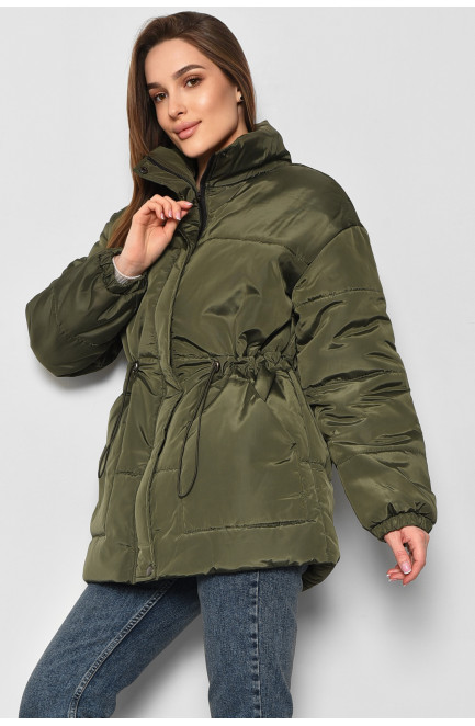 Куртка жіноча демісезонна кольору хакі 178515L