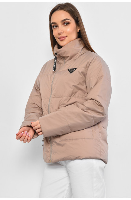 Куртка жіноча демісезонна бежевого кольору 178577L