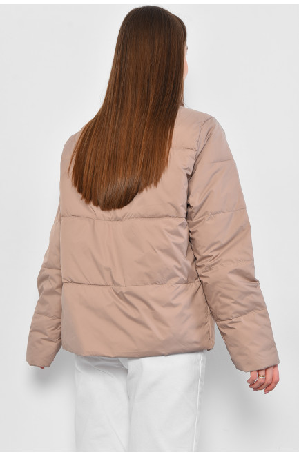 Куртка жіноча демісезонна бежевого кольору 178577L