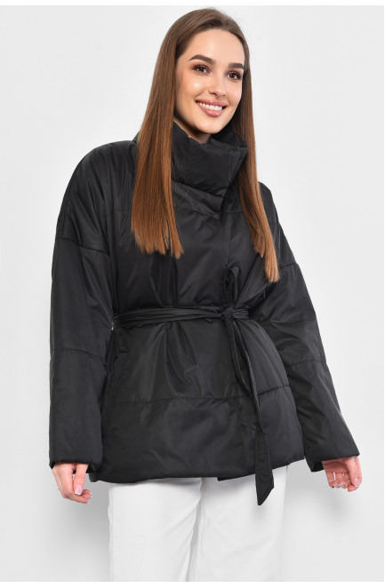 Куртка жіноча демісезонна чорного кольору 178580L