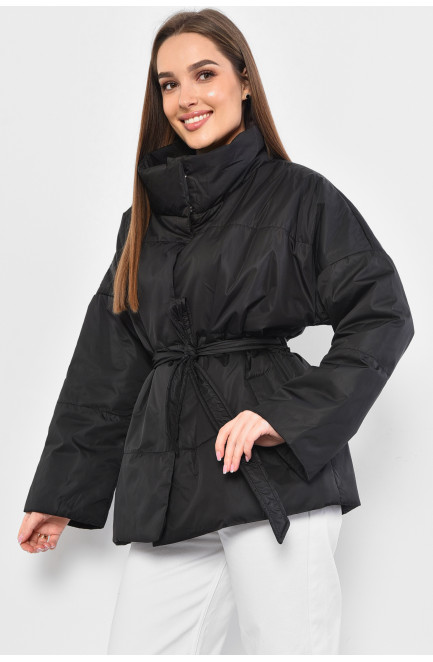 Куртка жіноча демісезонна чорного кольору 178580L