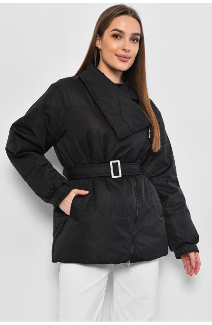 Куртка жіноча демісезонна чорного кольору 178594L
