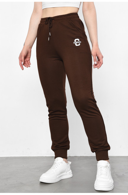 Спортивні штани жіночі коричневого кольору 178605L