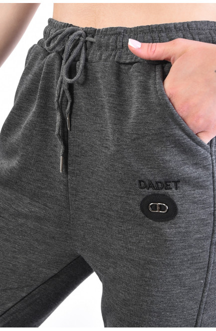 Спортивні штани жіночі темно-сірого кольору 178691L
