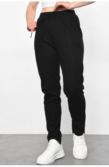 Штани жіночі напівбатальні чорного кольору 178696L
