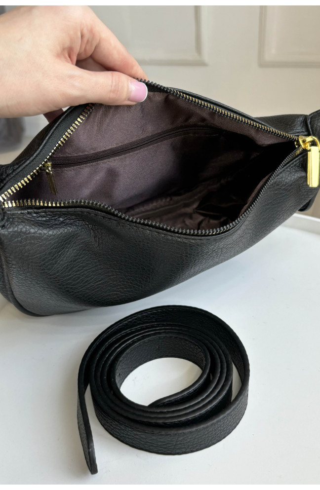 Сумка женская из экокожи черного цвета 178705L