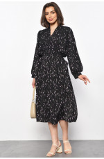 Платье женское полубатальное черного цвета 178859L