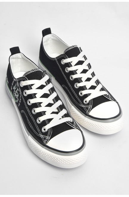 Кеды мужские текстильные черного цвета 178923L