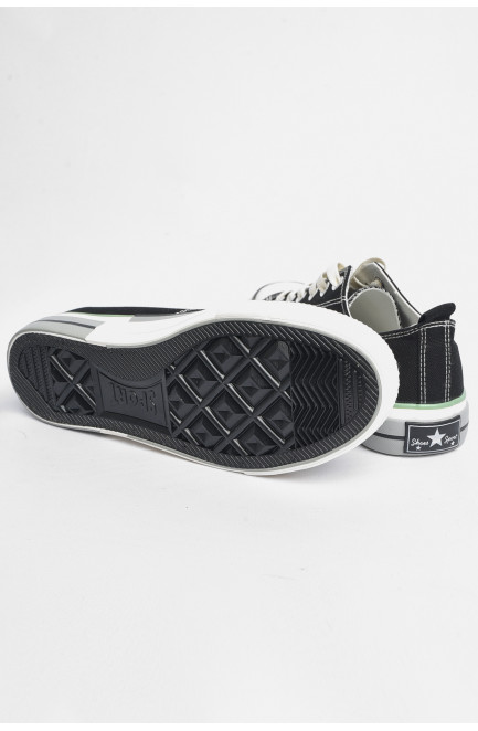 Кеды мужские текстильные черного цвета 178923L