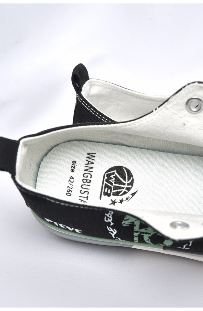 Кеды мужские текстильные черного цвета 178923L