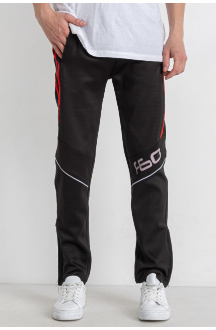 Спортивные штаны подростковые для мальчика черного цвета 179246L