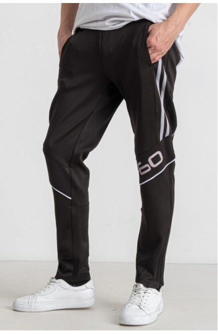 Спортивные штаны подростковые для мальчика черного цвета 179247L