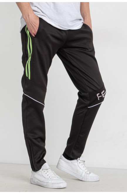 Спортивные штаны подростковые для мальчика черного цвета 179248L