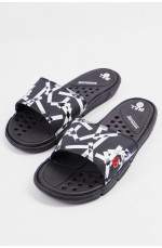 Шлепки мужские черного цвета с геометрическим узором 179499L
