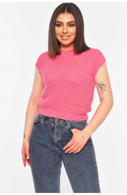 Футболка женская трикотажная розового цвета 179710L