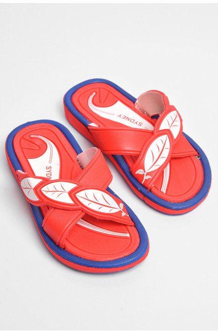 Шлепки детские для девочки красного цвета 181226L