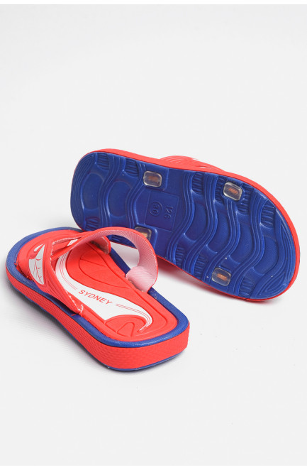 Шлепки детские для девочки красного цвета 181226L