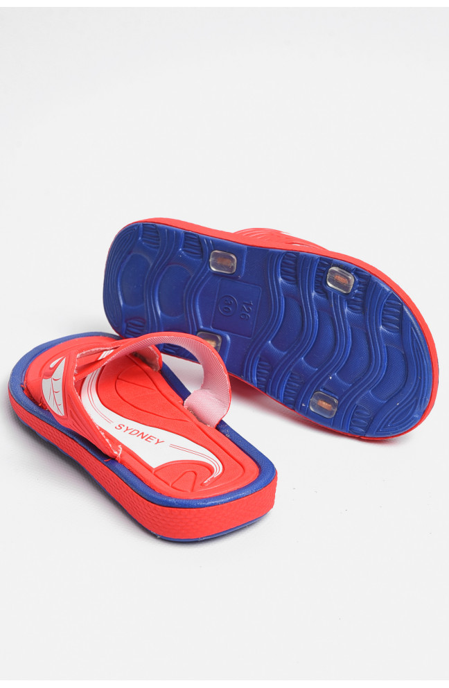 Шлепки детские для девочки красного цвета 181226L