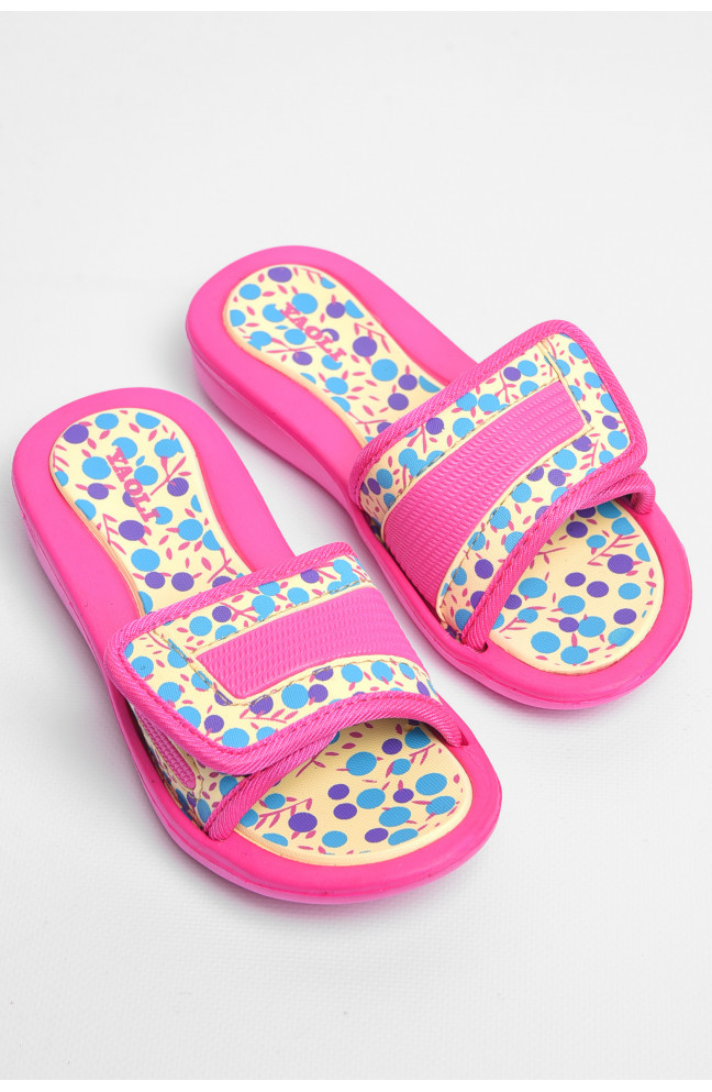 Шлепки детские для девочки розового цвета 181288L