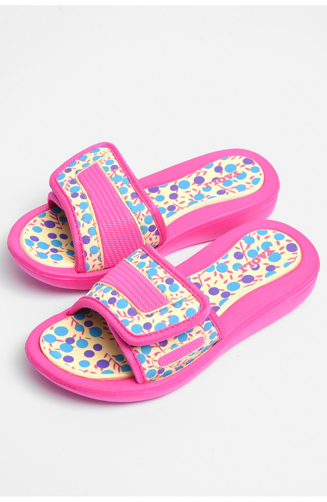 Шлепки детские для девочки розового цвета 181288L