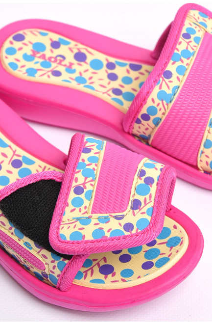 Шлепки детские для девочки розового цвета 181288L